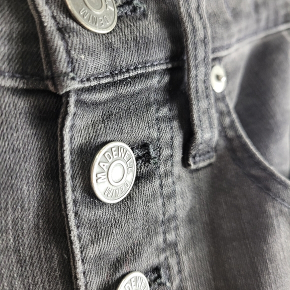 Madewell Cali Demi Boot Button Fly High Waist Cropped Boot Cut Jeans Bellspring - Picture 6 of 15